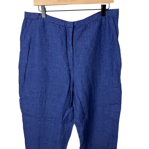 Elk Flyte Linen Pants Blue Size 10 Straight Leg Women’s - Picture 3 of 8